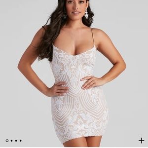 Shine On Sequin V-Neck Short Dress